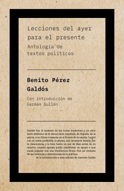 Portada de LECCIONES DEL AYER PARA EL PRESENTE. Antología de textos políticos
